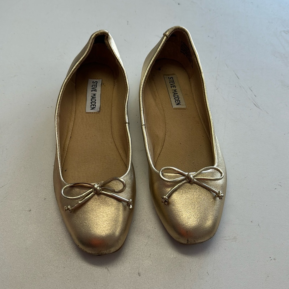 Steve Madden Women’s Gold Ballet Flats 6.5